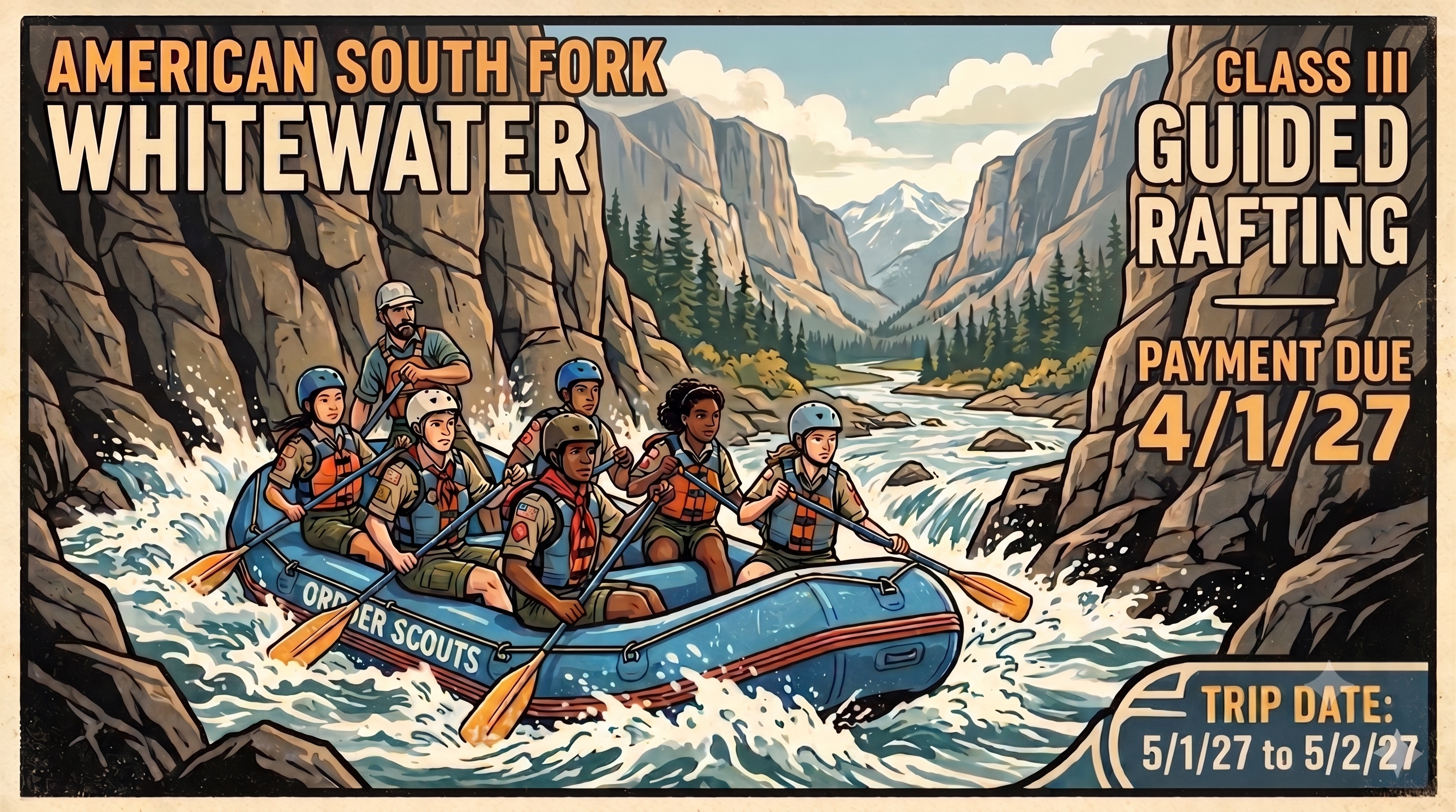 Upcoming Adventure 7: American South Fork Whitewater