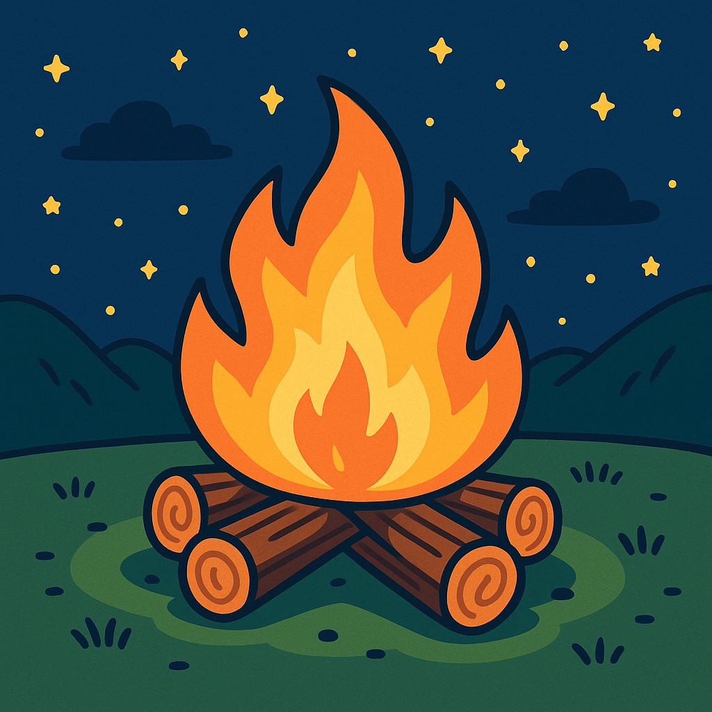 Campfire illustration